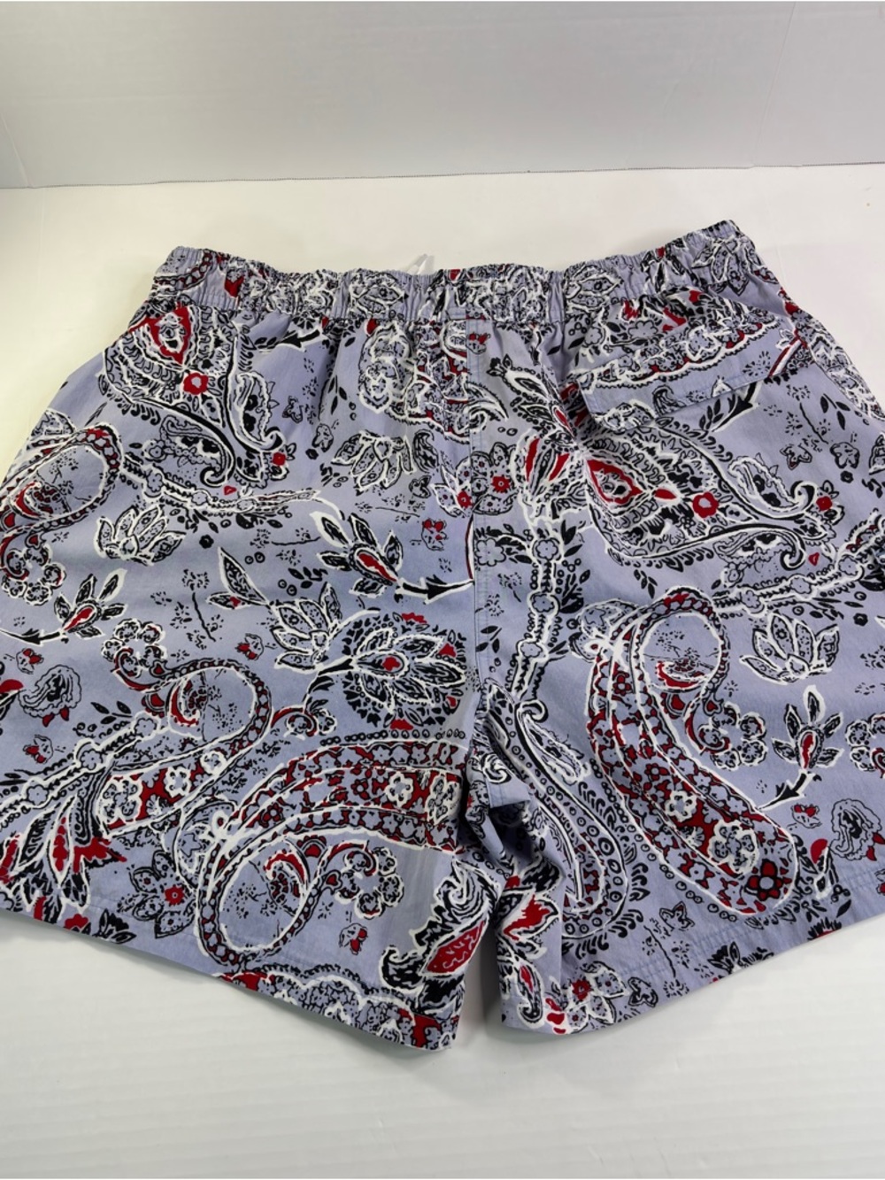 Brooks Brothers 346 Men’s Swim Trunks XL Blue Paisley Drawstring Pockets Preppy - Picture 2 of 12